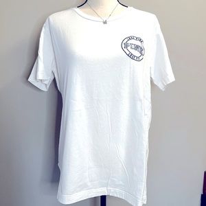 Pink by Victoria’s Secret Short Sleeve Tee Shirt With Navy Sequins Logo Size M